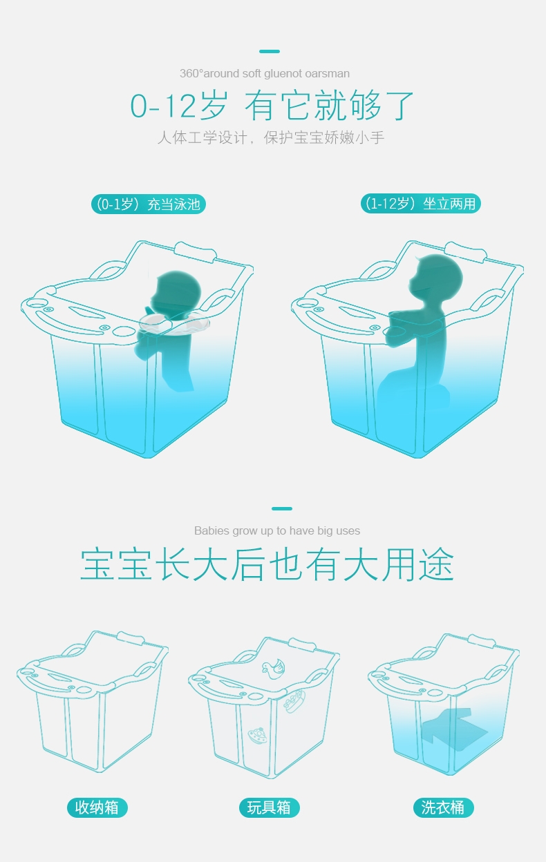 Chattering tub for children, folding tub with large size,|msdalam kategori lampin/Xihu/makan/push pelarik, Mandi produk penjagaan kulit bayi, tab mandi - dari Buy2taobao.com untuk memberikan perkhidmatan ejen Taobao profesional membeli