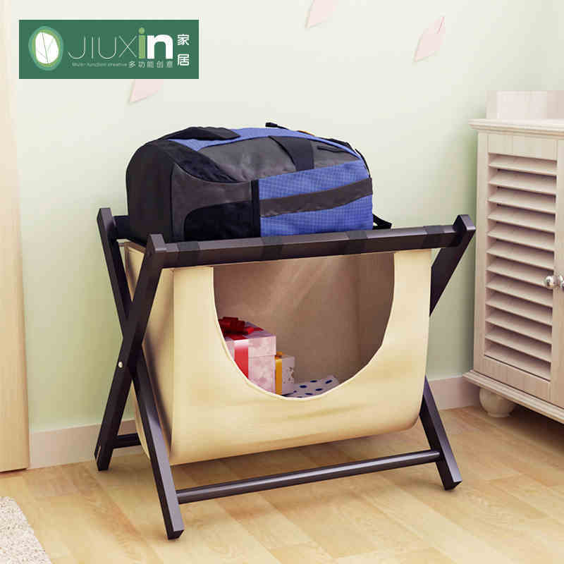 simple and easy solid wood hotel Luggage rack Room a living room Modern simplicity Stands Storage fold Dirty clothes basket Storage rackin the Business/Office Furniture , Hotel Furniture , Hotel Lockers category - from Buy2taobao.com to provide professional Taobao agent buy service