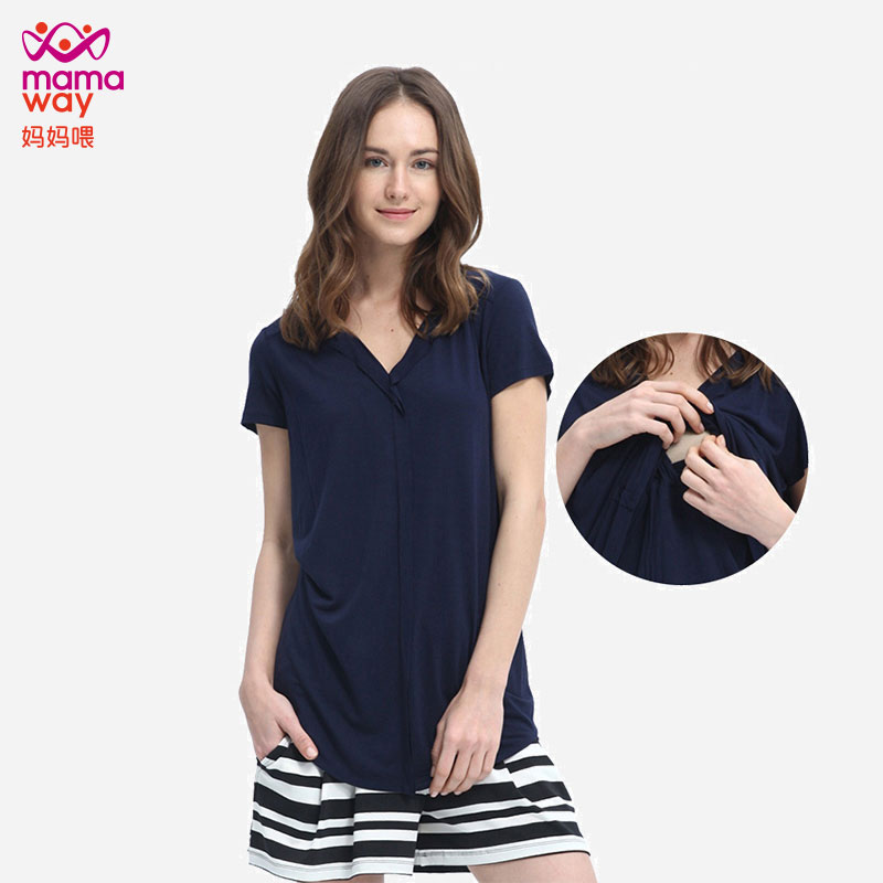妈妈喂 孕妇服工作服职业装衬衣 哺乳上班短袖衬衫 1503|ruв категории Всё для беременных и кормящих, материнство, рубашка/шифон рубашка - от Buy2taobao.com для оказания профессиональной услуги покупки агента Taobao