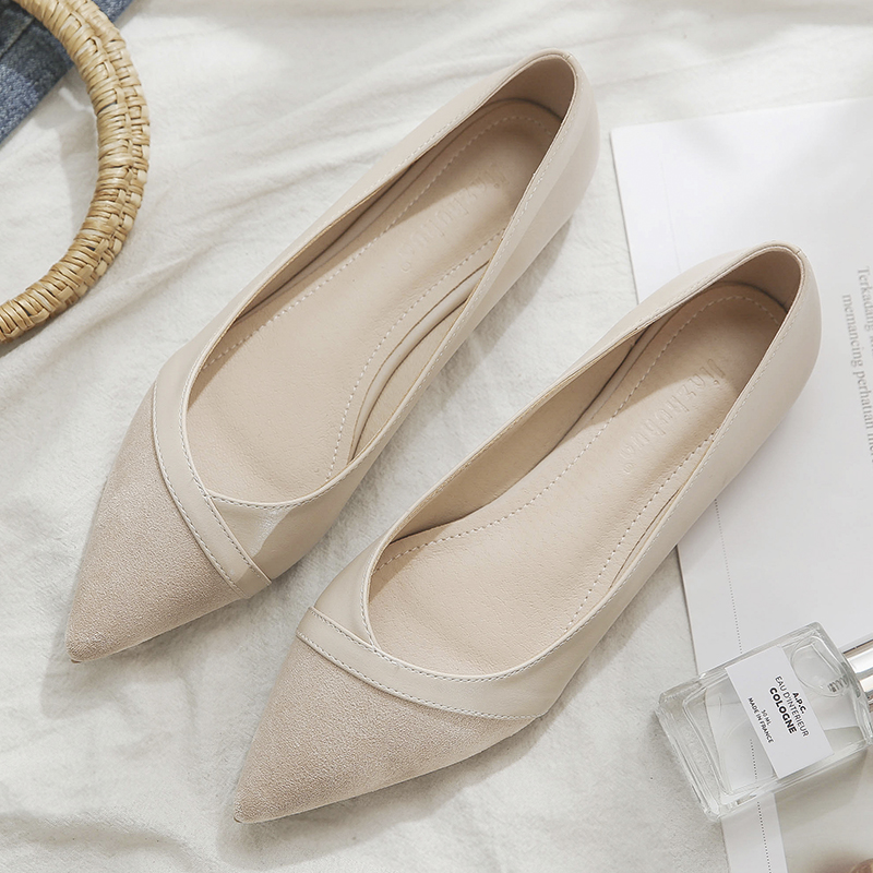 2019 Spring new pattern Shallow mouth Tip Versatile Flat bottom fairy Doug shoes Scoop shoes Net Red Single shoes Women's Shoesin the Women's Shoes, Low shoes category - from Buy2taobao.com to provide professional Taobao agent buy service