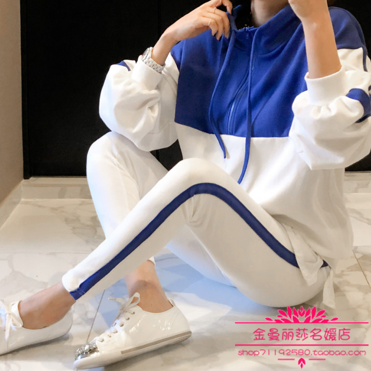 the republic of korea Official website Agency purchase quality goods 19 Spring Ladies temperament fashion Color matching comfortable Sweater Casual pants suitin the Women's clothing/Boutique , Set/Student uniforms/Work uniforms , Other suits category - from Buy2taobao.com to provide professional Taobao agent buy service