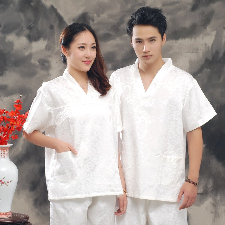 合衣 高档白色棉质汗蒸服 男女桑拿服浴衣 美容院按摩服套装SM05在类目 居家日用, 毛巾/浴巾/浴袍, 浴裙/浴袍/浴衣中 - 来自Buy2taobao.com提供专业的淘宝代购服务