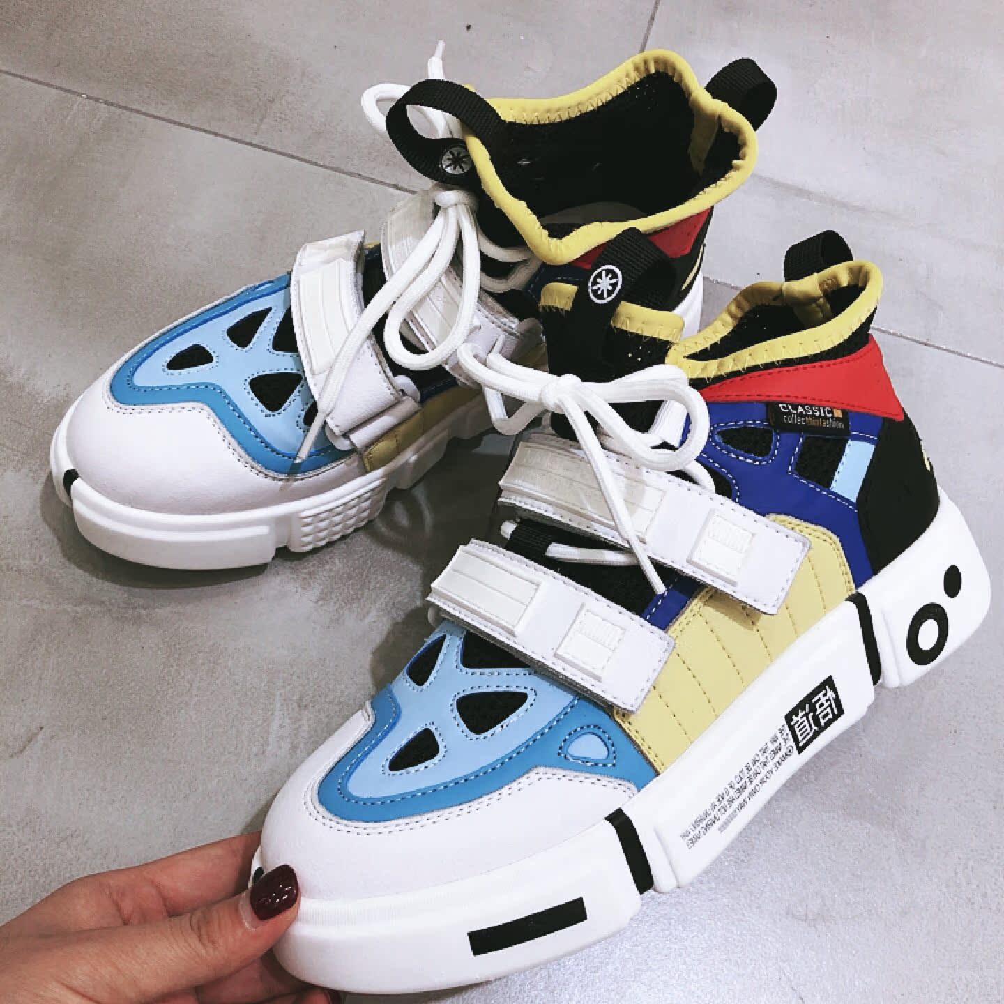 QQ Sister Big skate shoes ventilation Color matching gym shoesin the Women's Shoes, High shoes category - from Buy2taobao.com to provide professional Taobao agent buy service