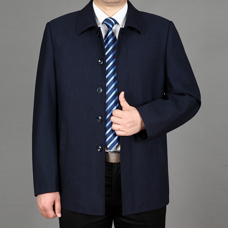 Middle and old age Lapel Jacket Spring and autumn season leisure time Easy dad spring clothes coat Thin section the elderly jacketin the Men's clothing, Jacket category - from Buy2taobao.com to provide professional Taobao agent buy service