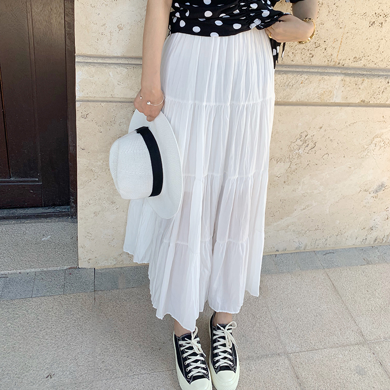 Hee hee woman Europe station 2019 Summer style 207 Elastic fold Lines Layer upon layer Chiffon skirtin the Women's clothing/Boutique , Skirts category - from Buy2taobao.com to provide professional Taobao agent buy service