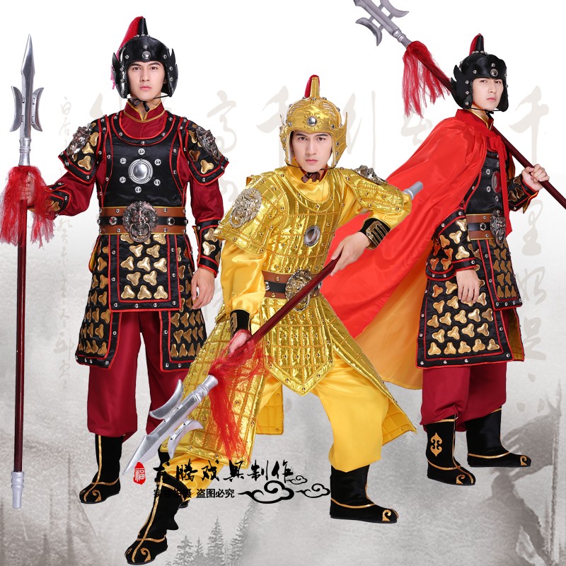 古代男将军盔甲铠甲战袍古装舞台演出道具影视服装士兵服搞笑成人在类目 女装/女士精品, 唐装/民族服装/舞台服装, 民族服装/舞台装中 - 来自Buy2taobao.com提供专业的淘宝代购服务