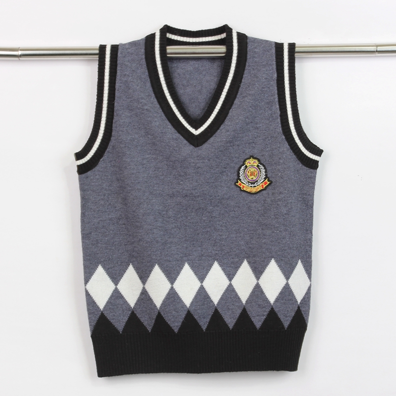 Boys vest 2018 new pattern British style V-neck Versatile CUHK Cashmere Cardigan Vest Special Offer Children's clothingin the Children/Baby/Family fitted , Vest category - from Buy2taobao.com to provide professional Taobao agent buy service