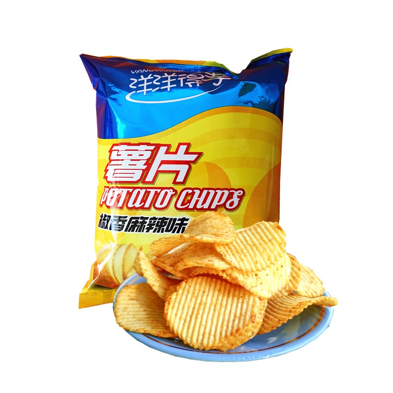 洋洋得芋 薯片18克╳60袋 椒香麻辣味 薯片 土豆片 零食 包邮|ruв категории закуски/орехи/специальность, печенье/расширение, закуски - от Buy2taobao.com для оказания профессиональной услуги покупки агента Taobao