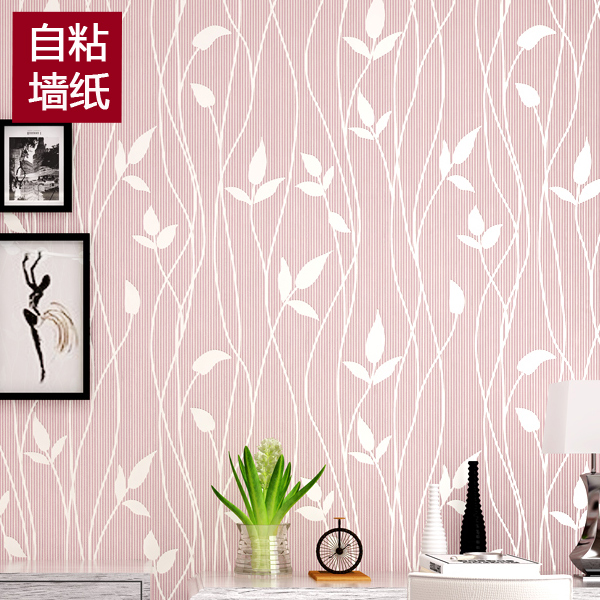 Thick woven Self-adhesive wallpaper fresh bedroom Countryside leaf wallpaper a living room television background Retread Stickerin the Home accessories , Stickers , Wall Stickers category - from Buy2taobao.com to provide professional Taobao agent buy service
