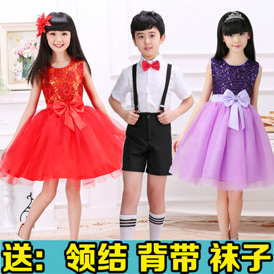 六一儿童节背带裤演出服装中小学生大合唱男童