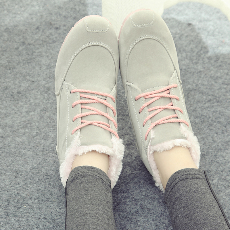 2014 Winter Korean version of casual spell color waterproof thick warm snow boots flat heel women's shoes boots women boots