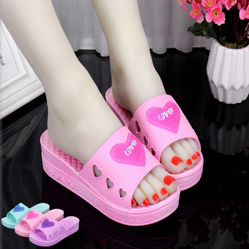 summer Korean Edition fashion The thickness of the bottom sandals Home Increase Fish mouth non-slip Heart-shaped Trifle with slipperin the Women's Shoes, Slippers category - from Buy2taobao.com to provide professional Taobao agent buy service