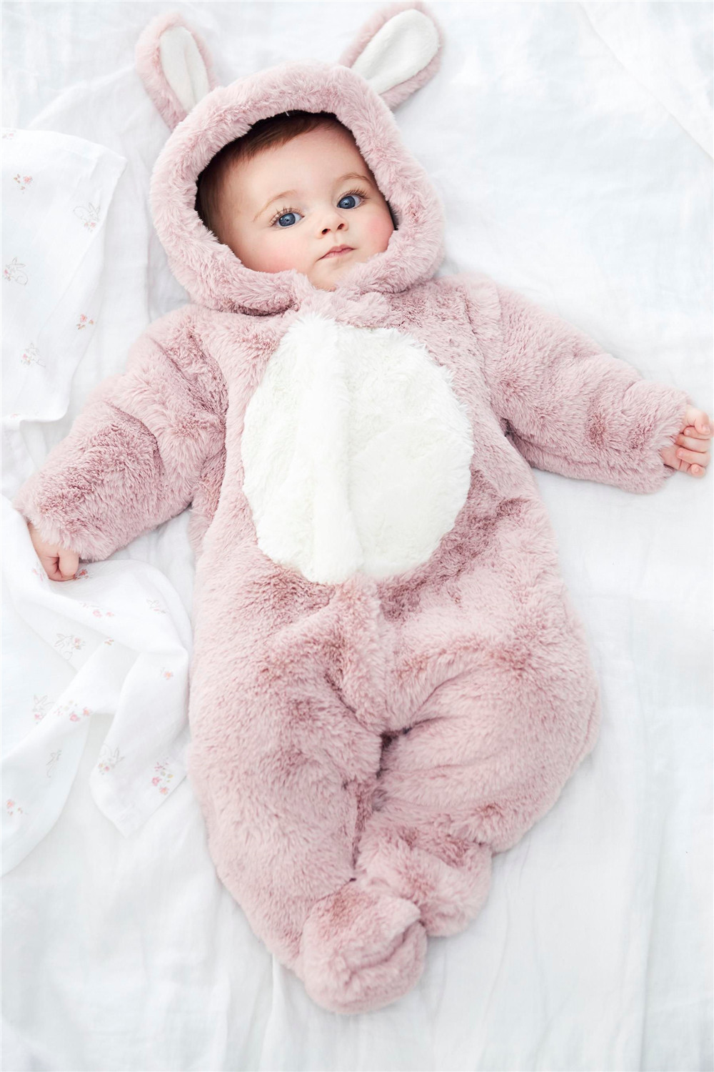 British children's clothing NEXT Certified buyer 18 Autumn and winter baby Pink Rabbit Fluffy keep warm Jumpsuitin the Children/Baby/Family fitted , Jumpsuit/Climbing clothes/Romper category - from Buy2taobao.com to provide professional Taobao agent buy service