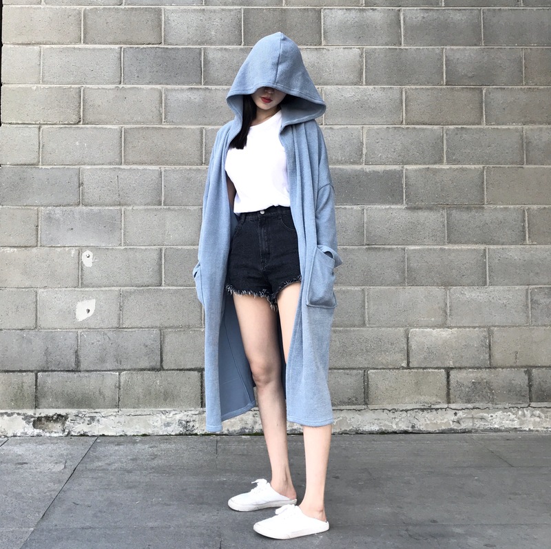 Haze Korean Edition Easy Autumn and winter Mid length version Hooded Windbreaker coat knitting Cardiganin the Women's clothing/Boutique , Woolen jacket category - from Buy2taobao.com to provide professional Taobao agent buy service
