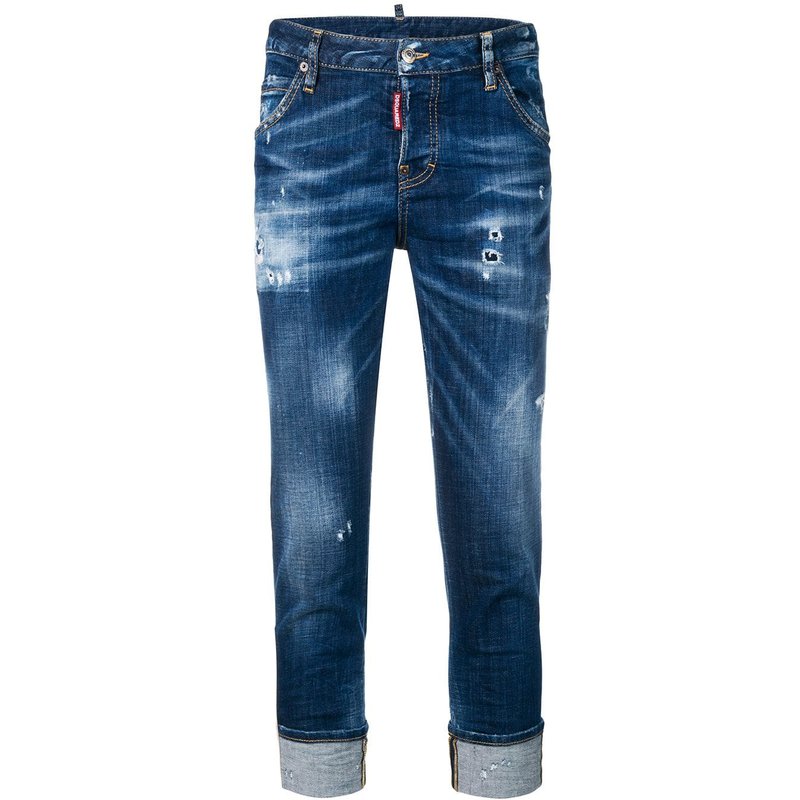 代购2019 Dsquared2D二次方 女士 中号舒适短款牛仔裤|msdalam kategori sukan/pakaian kasual, sweatpants, jeans sukan - dari Buy2taobao.com untuk memberikan perkhidmatan ejen Taobao profesional membeli