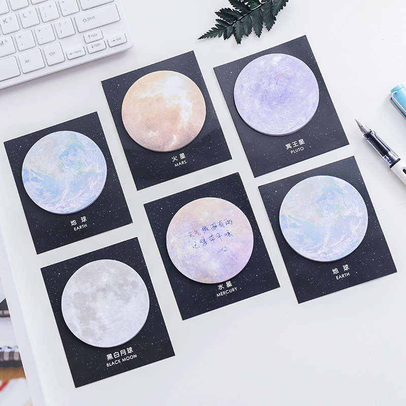 宇宙星球系列便利貼圓形可撕便簽小本子辦公記事N次貼在類目 家居飾品, 貼飾, 其他貼飾中 - 來自Buy2taobao.com提供專業的淘寶代購服務