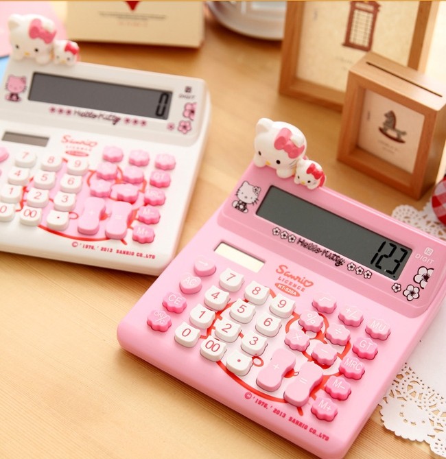 Hello kitty 韩国超萌计算器可爱卡通 太阳能 学生大号按键计算机在类目 电子词典/电纸书/文化用品, 计算器中 - 来自Buy2taobao.com提供专业的淘宝代购服务