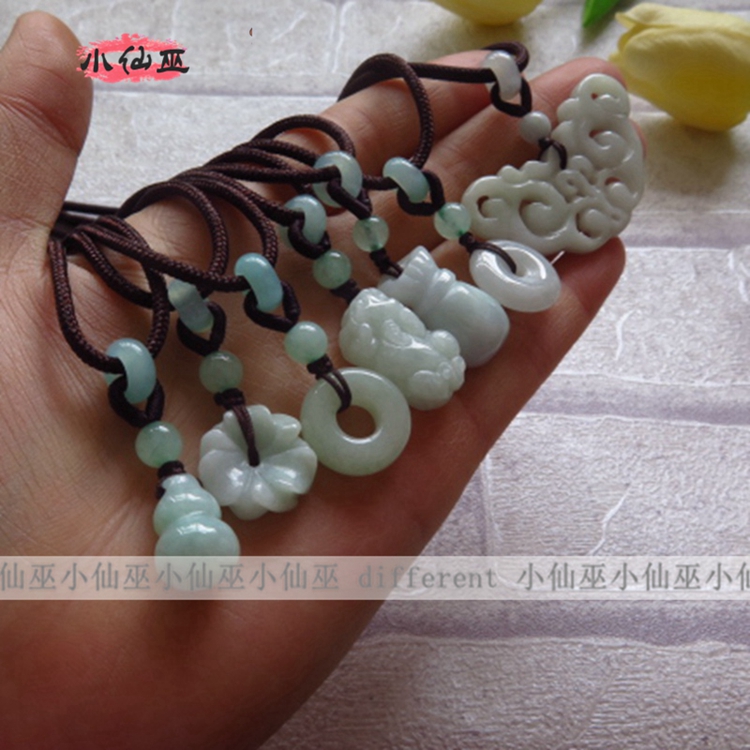 natural Emerald Ping An buckle gourd Pendant men and women Lanyard lovers Ice Pendant baby Pendant rope Jadein the Accessories/Fashion Jewelry, Pendant/Pendant category - from Buy2taobao.com to provide professional Taobao agent buy service