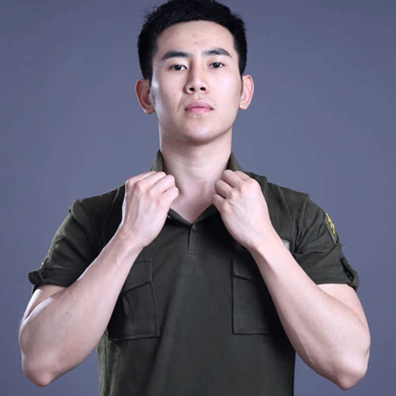 Field Army quality goods summer outdoors man Lapel Self cultivation comfortable Sweat Short sleeved half sleevein the Outdoor/Mountaineer/Camping/Travel Goods , Army fans clothing/Army fans supplies , Camouflage/Army fans clothing/Uniform , T-shirt category - from Buy2taobao.com to provide professional Taobao agent buy service