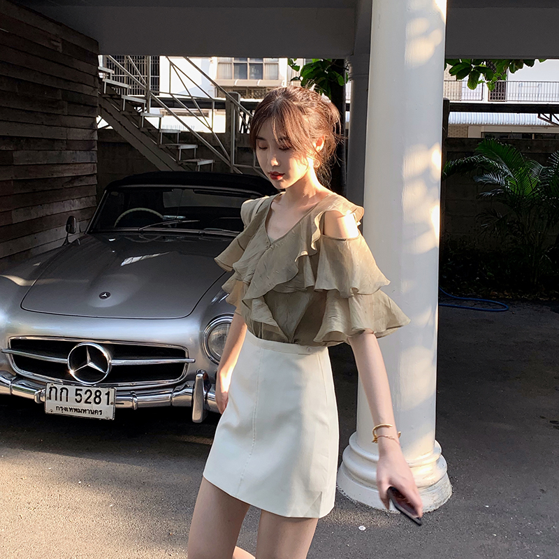 十元诗苑 白色高腰a字半身裙女2019新款夏季气质短裙百搭包臀裙在类目 女装/女士精品, 半身裙中 - 来自Buy2taobao.com提供专业的淘宝代购服务