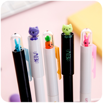 日韩创意点石小清新可爱中性笔0.5签字笔初中学生用黑色水性笔女