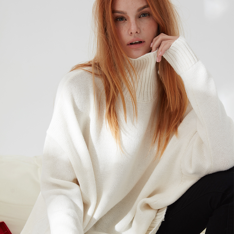 高领套头羊毛衫女中长款2017秋冬新款不规则宽松打底细毛线针织衫在类目 女装/女士精品, 毛衣中 - 来自Buy2taobao.com提供专业的淘宝代购服务