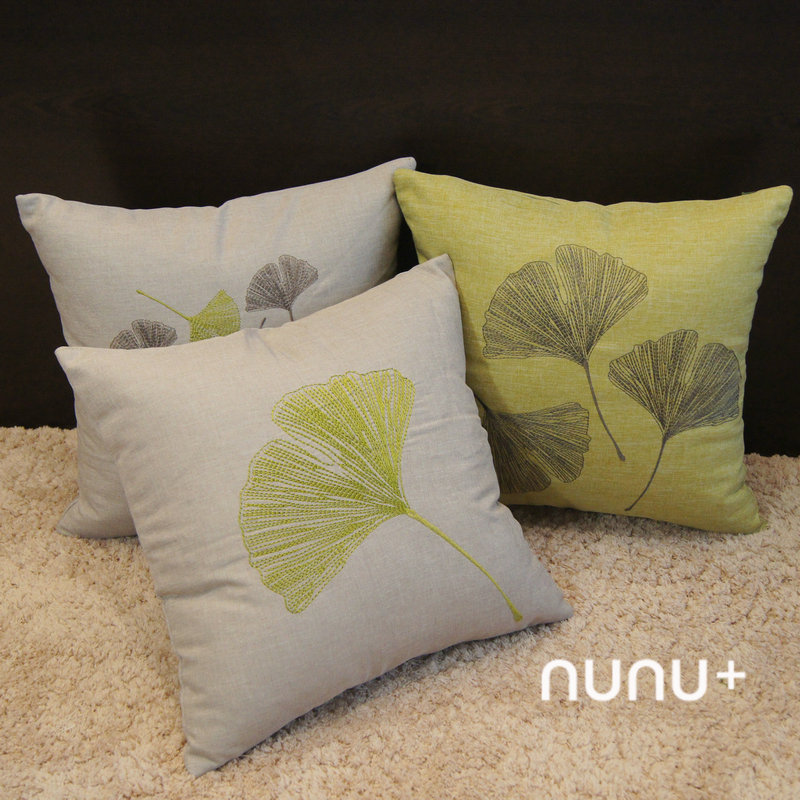 nunu+包邮银杏树叶粗麻抱枕轻奢风 样板房时尚感欧式抱枕 靠垫|ruв категории домашний ткань, подушка/подушка - от Buy2taobao.com для оказания профессиональной услуги покупки агента Taobao