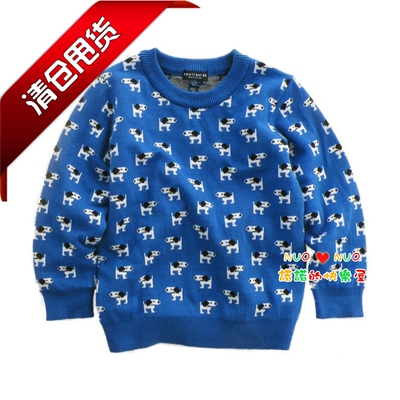 4折清仓不退换~男童毛衣小狗针织衫儿童套头毛衣秋冬新款 小童
