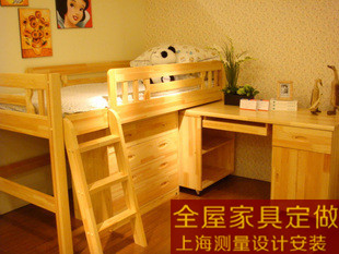 上海家具定做松木床儿童床斗柜书桌多功能储物组合纯实木环保定制|ruв категории жилой мебели, кровать класса, высота/кровать кластера - от Buy2taobao.com для оказания профессиональной услуги покупки агента Taobao