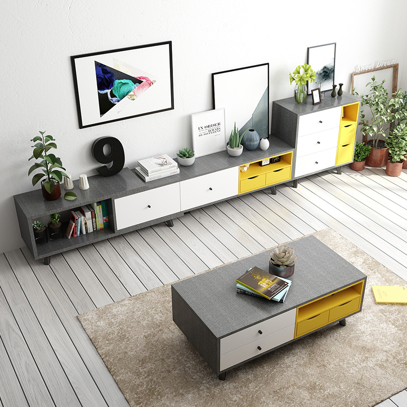 TV cabinet tea table combination suit modern Simplicity Small apartment a living room Northern Europe Mini Telescoping TV Cabinet Cabinetin the Residential furniture , Cabinet , TV cabinet category - from Buy2taobao.com to provide professional Taobao agent buy service