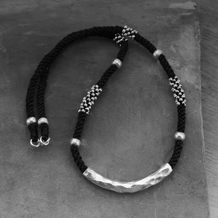 No. 61 The letter<Years>Thai Silver Necklace Sterling Silver clavicle have cash less than that is registered in the accounts Retro manual personality Ethnic stylein the Accessories/Fashion Jewelry, Necklace category - from Buy2taobao.com to provide professional Taobao agent buy service