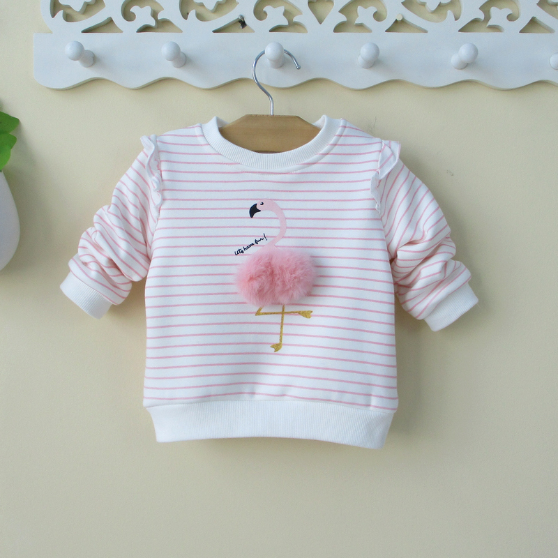 0-14 Children Female baby Plush Sweater Spring stripe Princess 3 girl spring clothes Cute 0in the Children/Baby/Family fitted , Sweater/Fleece category - from Buy2taobao.com to provide professional Taobao agent buy service