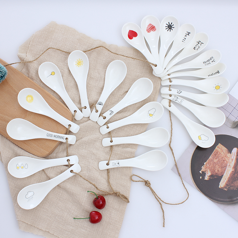 Creative Ceramics a soup spoon Bone ladle Cartoon Tsp Microwave Oven tableware household Spoon children a soup spoon Small spoonin the Tableware , Tableware , Fork/Spoon/Chopsticks set category - from Buy2taobao.com to provide professional Taobao agent buy service