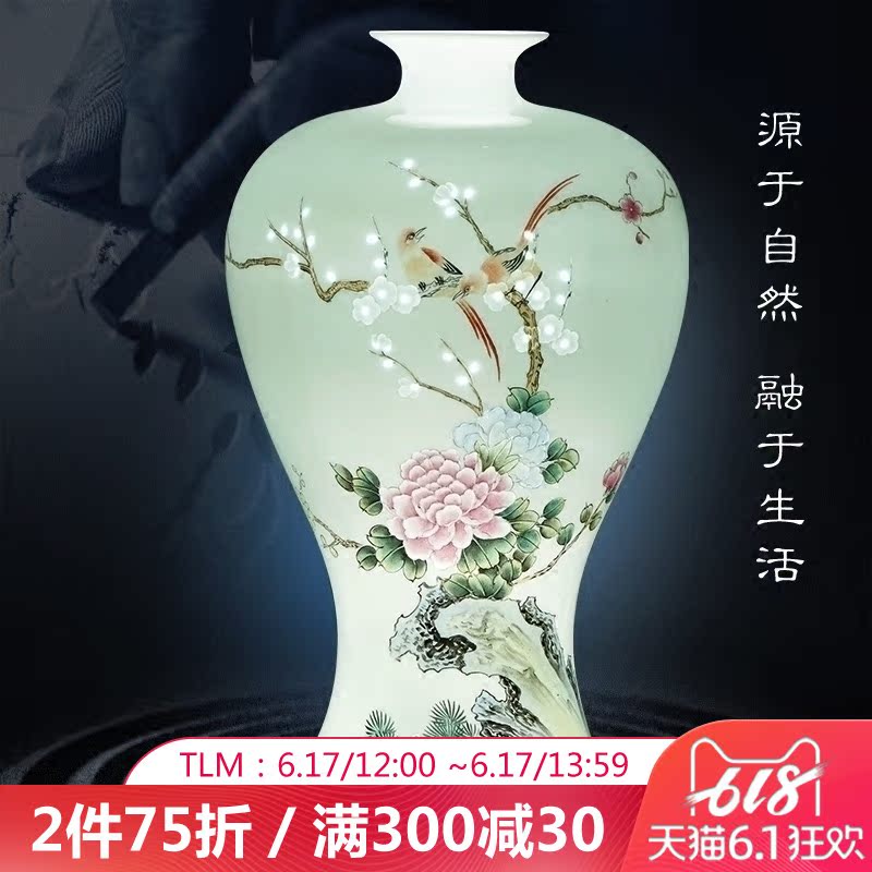 Jingdezhen Ceramics Hand drawn vase All over the world New Chinese style a living room ornament Entrance Decorationin the Home accessories , Vase/Flower/Artificial flowers/Imitation jewelry , Flower/Vase , Vase category - from Buy2taobao.com to provide professional Taobao agent buy service