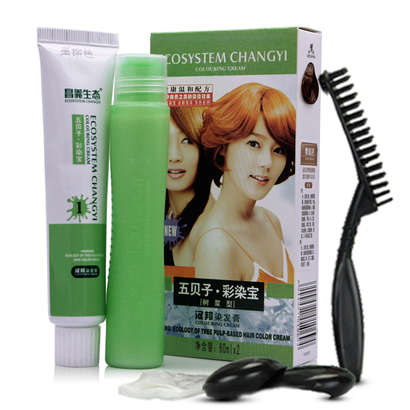 昌义生态五贝子彩染宝染发剂植物染发膏霜一梳黑含工具多色可选纯在类目 美发护发/假发, 染发烫发, 染发膏中 - 来自Buy2taobao.com提供专业的淘宝代购服务
