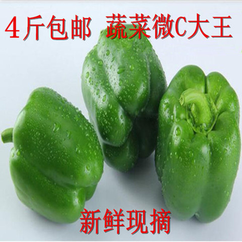 新鲜蔬菜青椒 甜椒圆椒菜椒彩椒现摘 大青椒农家种植4斤包邮|msdalam kategori daging perikanan/Buah-buahan segar dan sayur-sayuran/dimasak, sayur-sayuran segar/Vegetable Products, sayur-sayuran segar, lain - dari Buy2taobao.com untuk memberikan perkhidmatan ejen Taobao profesional membeli