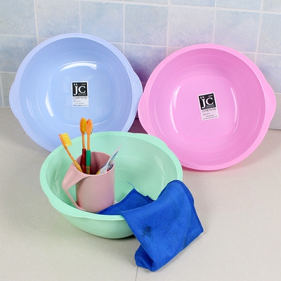 塑料脸盆加厚耐摔带双耳家用卫生间洗脸盆小盆子厨房洗菜盆泡脚盆