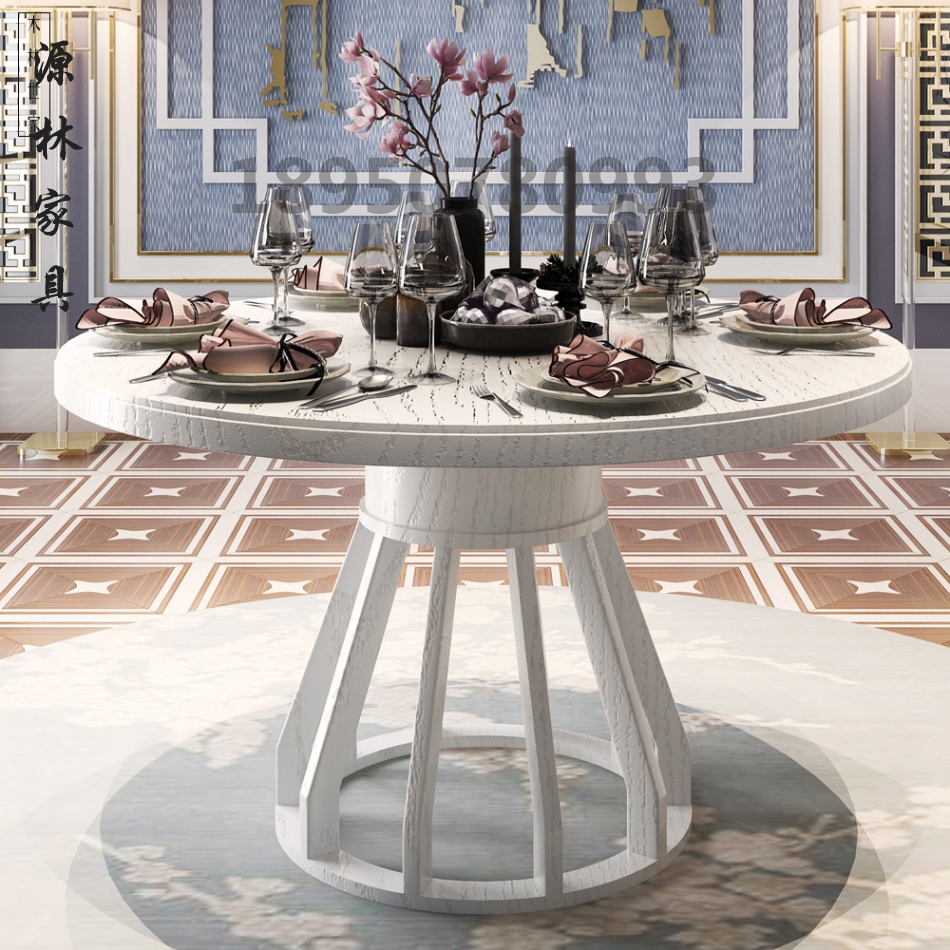 furniture Chinese furniture Modern minimalist white table Ash solid wood round table 1.2 Medium 6 person tablein the Residential furniture , Tables , Dining table category - from Buy2taobao.com to provide professional Taobao agent buy service