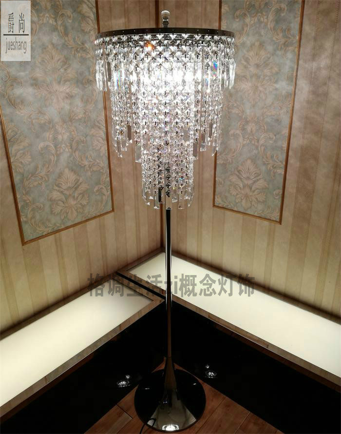 Post-modern luxury K9 crystal Floor lamp Light extravagance atmosphere crystal three layers a living room bedroom Open Houses designerin the Decoration main material , Lamps , Floor lamp category - from Buy2taobao.com to provide professional Taobao agent buy service