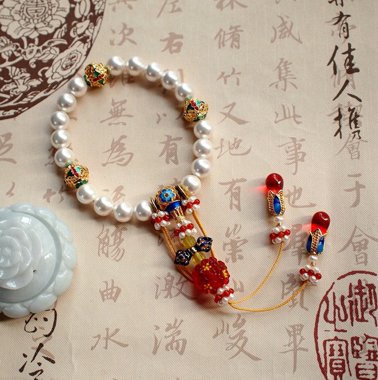贝珠十八子手串佛珠 故宫清宫十八子 挂襟压襟旗袍挂件|msdalam kategori Aksesori/Barang Kemas Fesyen, tasbih/gelang kayu, gelang/Orb - dari Buy2taobao.com untuk memberikan perkhidmatan ejen Taobao profesional membeli
