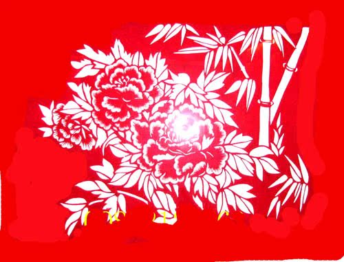 剪纸新婚纪念礼品定制/花开富贵牡丹手工剪纸/国画剪纸//年画剪纸|ruв категории фестиваль товаров/подарок, характер/порез/наклейка - от Buy2taobao.com для оказания профессиональной услуги покупки агента Taobao