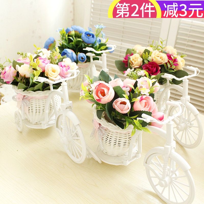 田园韩式求婚花车 餐桌飘窗装饰花器 仿真花器 藤编自行车背景花在类目 家居饰品, 花瓶/花器/仿真花/仿真饰品, 花器/花瓶, 花桶中 - 来自Buy2taobao.com提供专业的淘宝代购服务