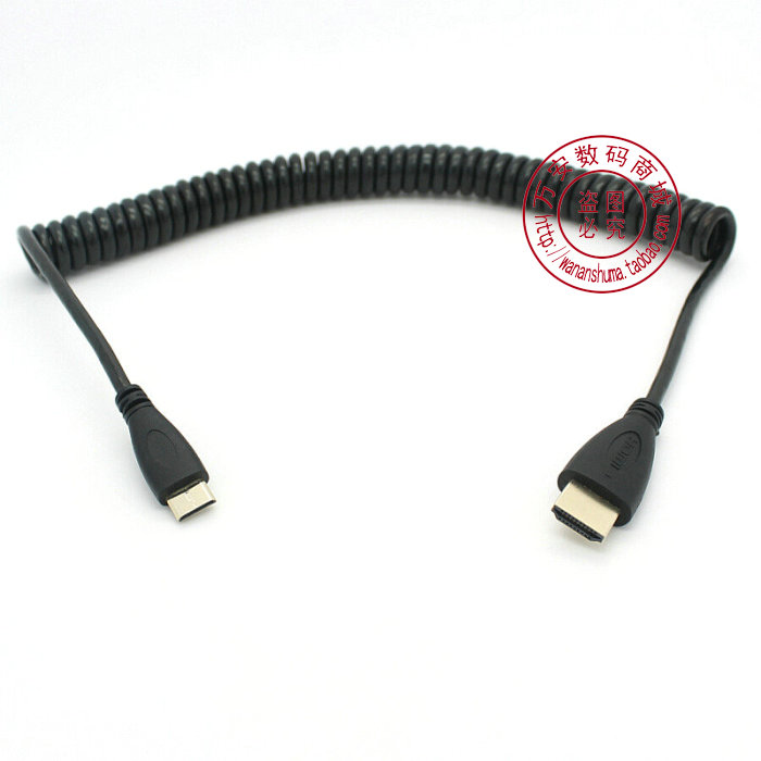带弹簧 mini HDMI数据线 可伸缩 mini HDMI公转HDMI高清 DV数据线|msdalam kategori Aksesori Digital 3C, peralatan rumah & Aksesori, Kabel video/kabel audio/kabel AV - dari Buy2taobao.com untuk memberikan perkhidmatan ejen Taobao profesional membeli
