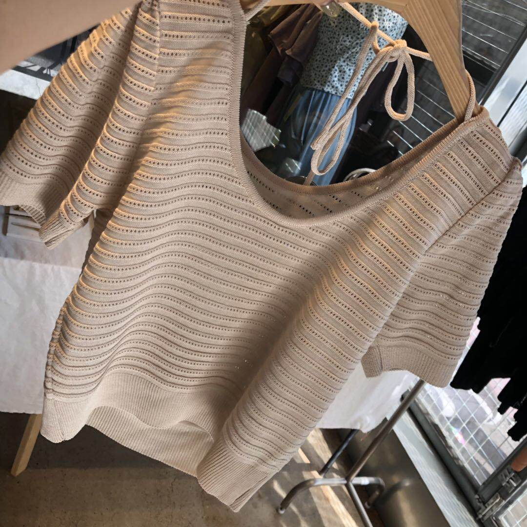 the republic of korea Dongdaemun Agency purchase live broadcast 2019 T-shirts knitting jacket 0610/ Hongdae understarin the Women's clothing/Boutique , Wool sweater category - from Buy2taobao.com to provide professional Taobao agent buy service