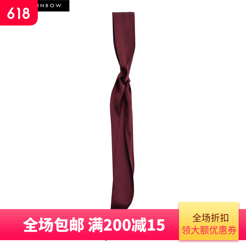 Glee rainbow Burgundy Red wine Bevel 100% mulberry silk Silk scarf Slender silk scarfin the Accessories/Leather belt/Hat/Muffler , Muffler/Scarves/Shawl category - from Buy2taobao.com to provide professional Taobao agent buy service