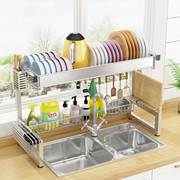 厨房置物架碗架沥水架放碗筷，碗碟沥碗柜收纳盒伸缩水槽，洗水池上方