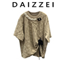 daizzei~2023夏季高级手工，钉珠蝴蝶结宽松短袖圆领t恤女上衣
