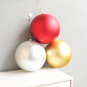 圣诞节装饰品吊球圣诞彩球大号哑光球12cm-50厘米场景布置圆球