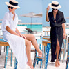 火凤凰-慕欧美雪纺，皱超薄透气带扣衬衫，领度假沙滩裙长款连衣裙沙