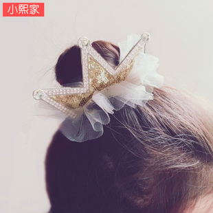 小熙家韩国公主发夹儿童发饰女孩头饰大发卡顶夹女童宝宝生日